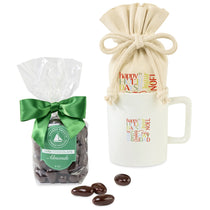Gourmet Expressions Matte White Harbor Sweets Chocolate Covered Almonds Mug Stuffer