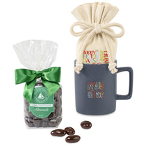 Gourmet Expressions Matte Navy Harbor Sweets Chocolate Covered Almonds Mug Stuffer