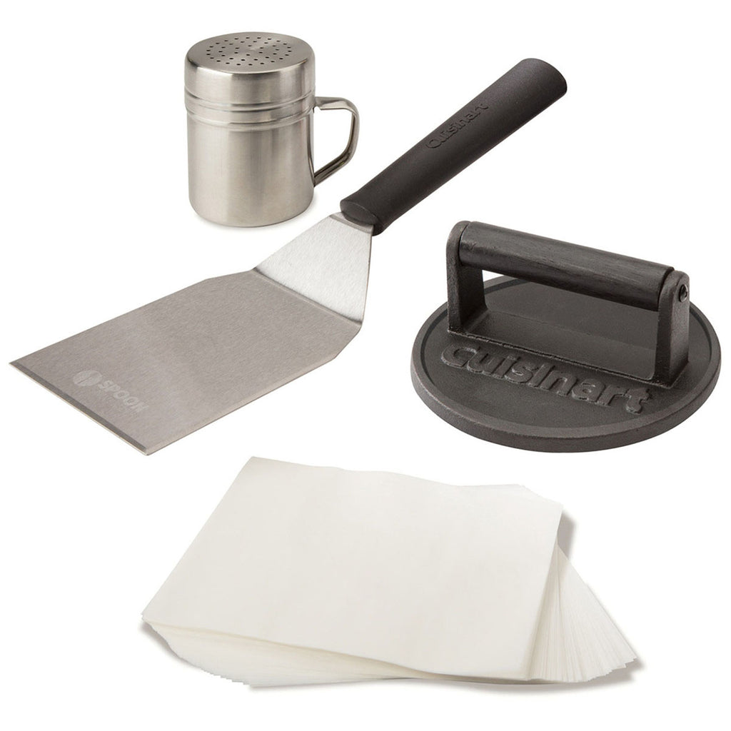Cuisinart Outdoors Black Smashed Burger Kit