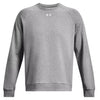 Under Armour Men's Castlerock Light Heather/White Rival Fleece Crew