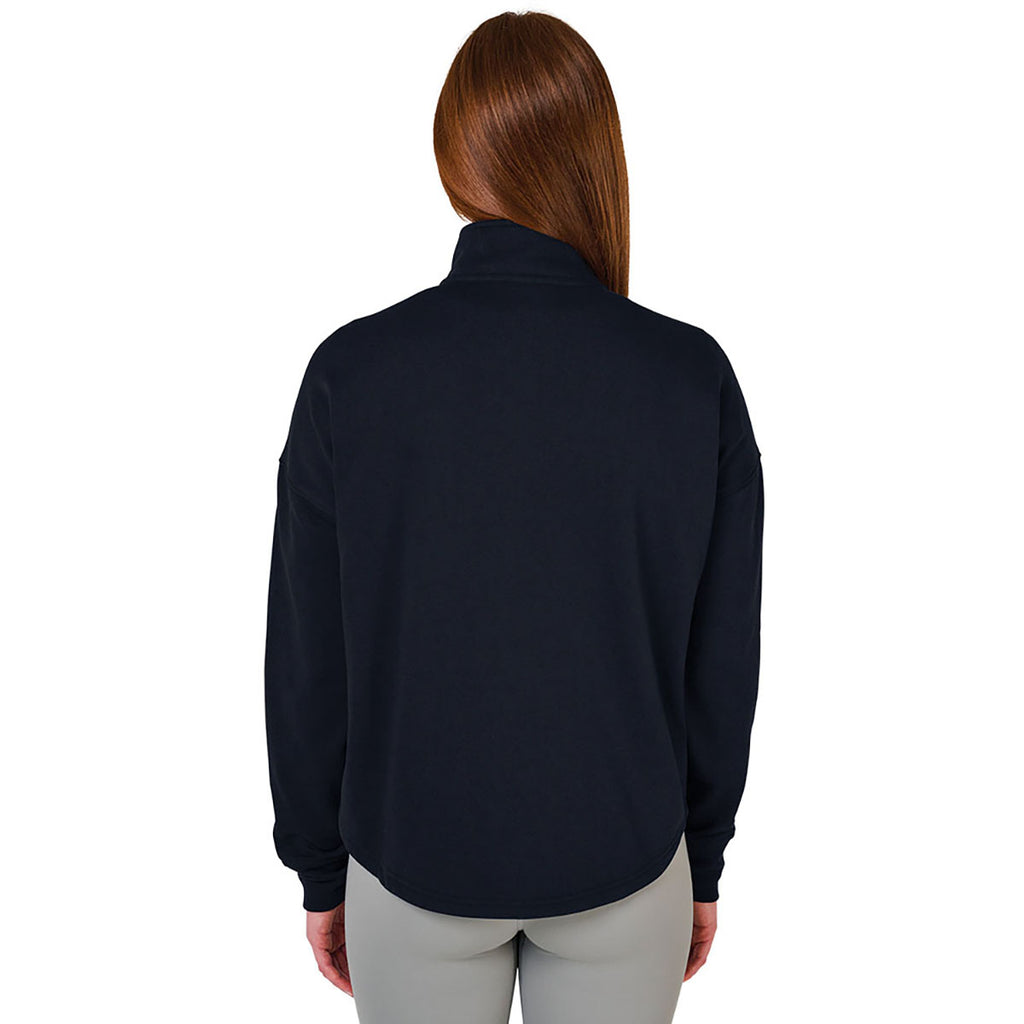 Charles River Women's Navy Willow Half Zip Sweatshirt