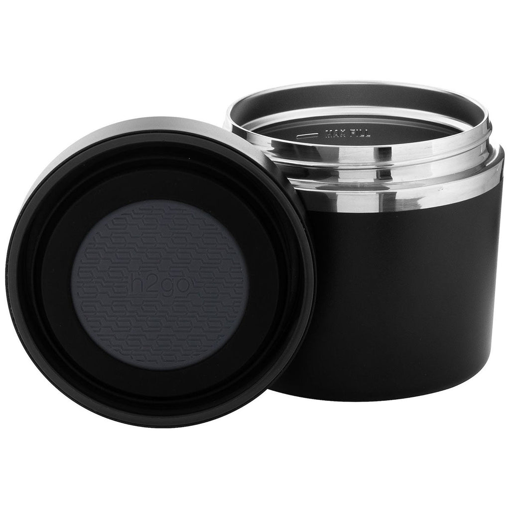 H2Go Matte Black Crush 20oz Stainless Steel Container