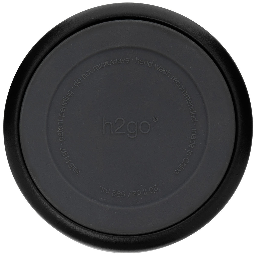 H2Go Matte Black Crush 20oz Stainless Steel Container