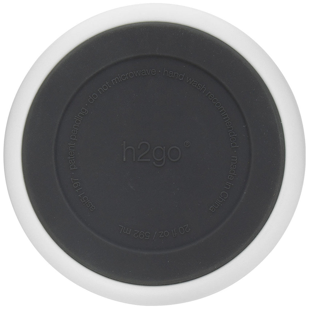 H2Go Matte White Crush 20oz Stainless Steel Container