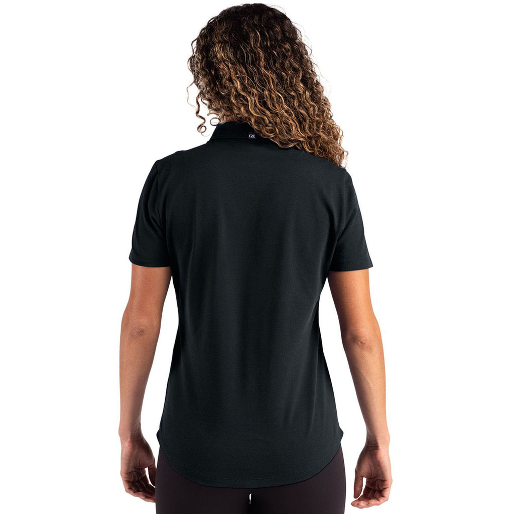 Cutter & Buck Women's Black Advantage Refresh Epic Confidence Recycled Tri-Blend Pique Polo