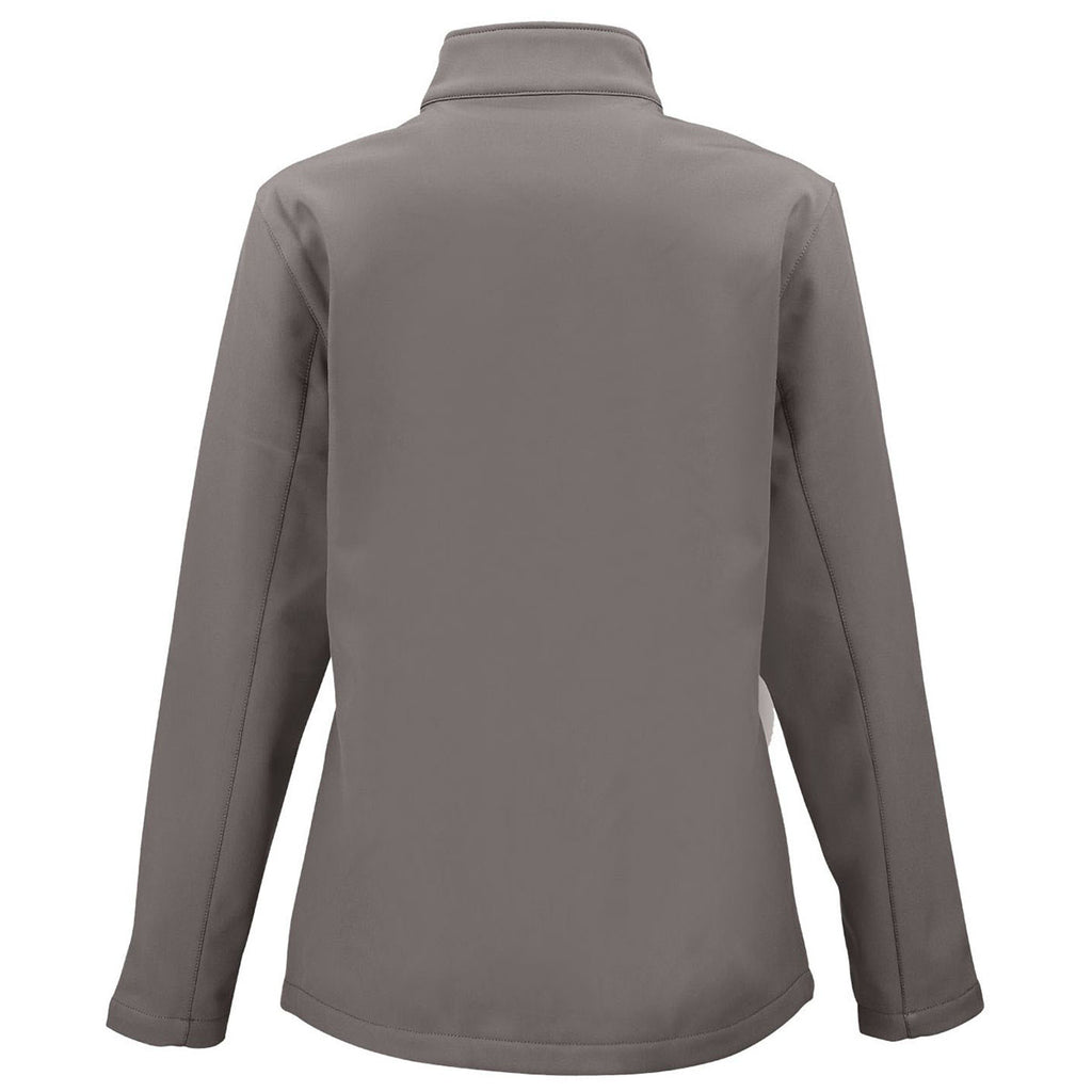 Clique Women's Pure Slate/Black Tempo Stretch Full Zip Softshell Jacket