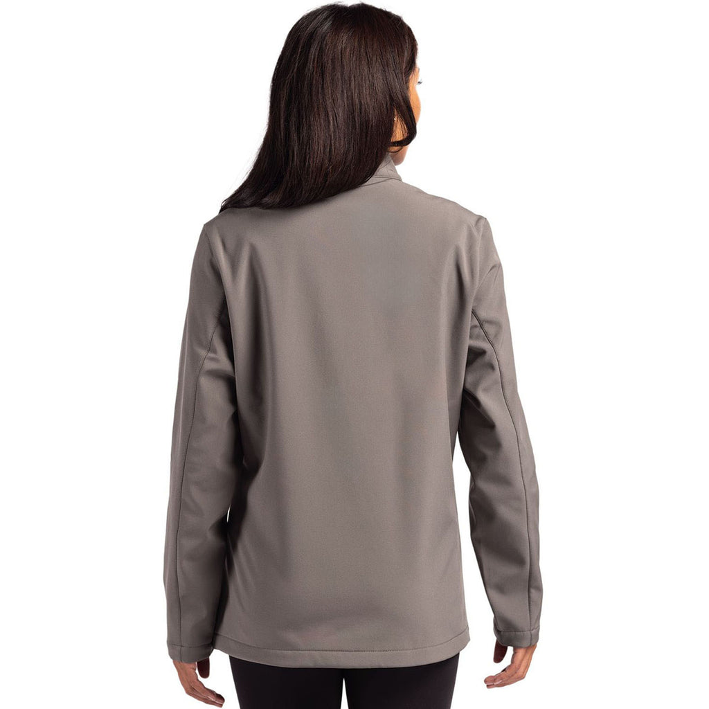 Clique Women's Pure Slate/Black Tempo Stretch Full Zip Softshell Jacket