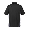 Harriton Men's Black/Dark Charcoal Flash Snag Protection Plus Colorblock Polo