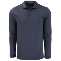 Cutter & Buck Men's Navy Blue Coastline Epic Comfort Recycled Long Sleeve Polo
