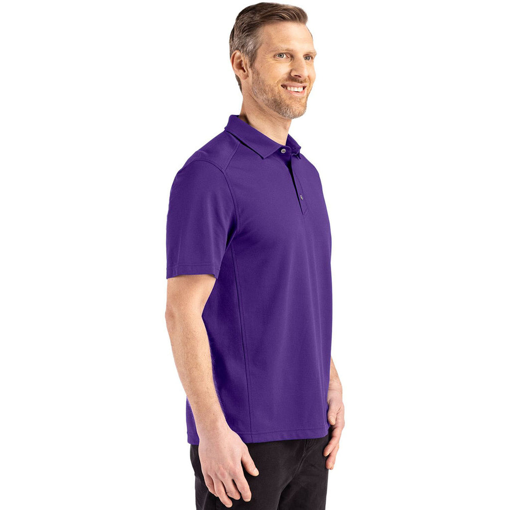 Cutter & Buck Men's College Purple Advantage Refresh Epic Confidence Recycled Tri-Blend Pique Polo