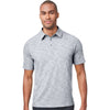 North End Men's Black Heather Eclipse Jacquard Polo