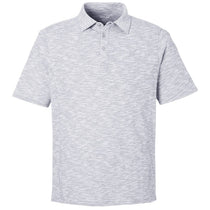 North End Men's Platinum Heather Eclipse Jacquard Polo