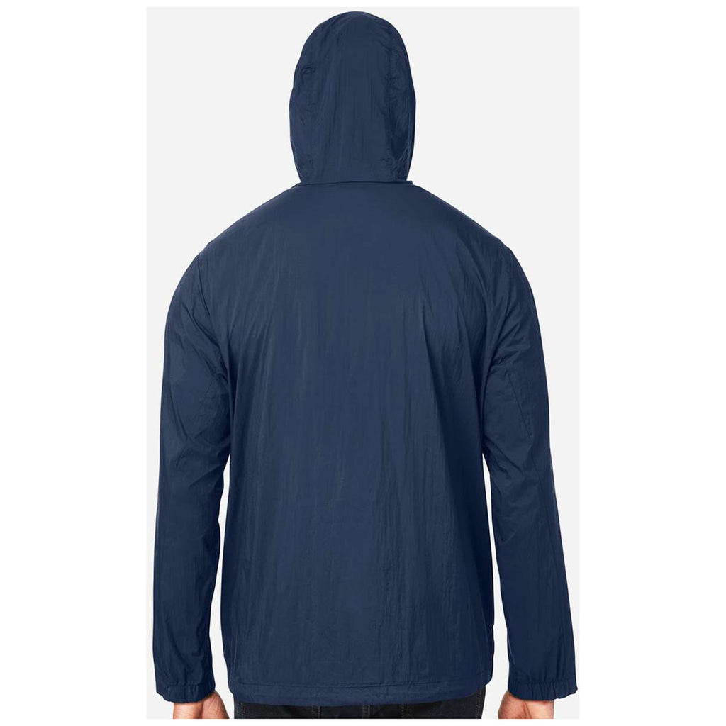 North End Men's Classic Navy/Carbon Aura Lightweight Packable Anorak