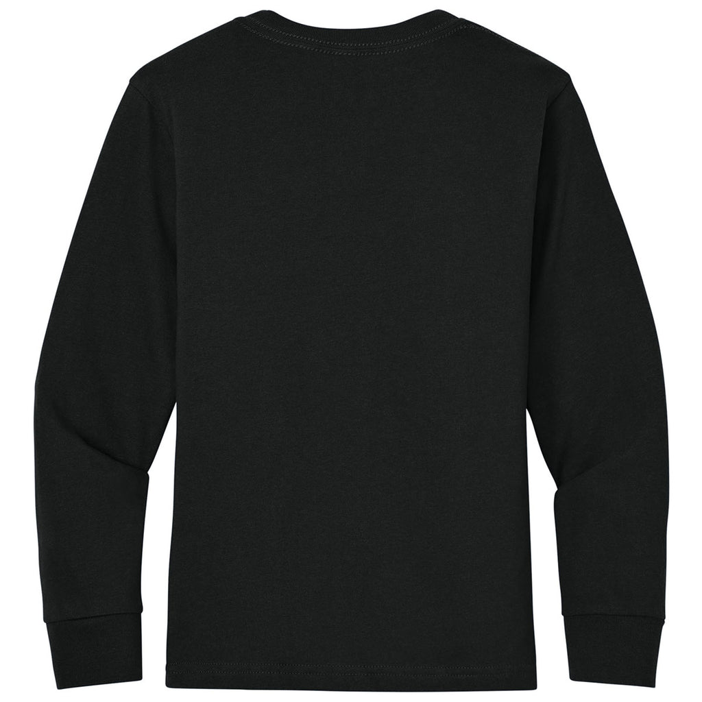 Next Level Youth Black Cotton Long Sleeve Tee