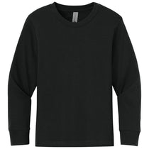 Next Level Youth Black Cotton Long Sleeve Tee
