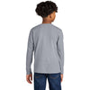 Next Level Youth Heather Gray Cotton Long Sleeve Tee