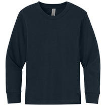 Next Level Youth Midnight Navy Cotton Long Sleeve Tee