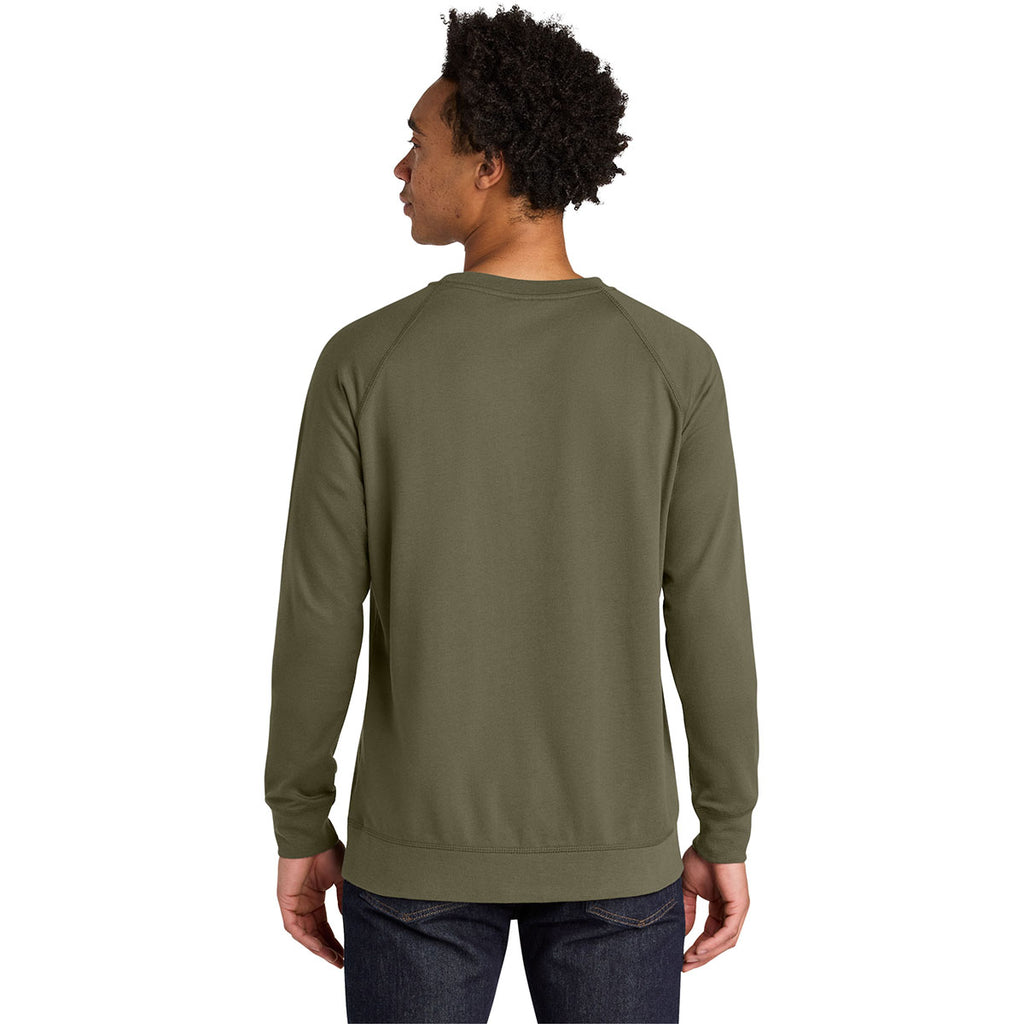 Next Level Men's Military Green Laguna Raglan Sweatshirt