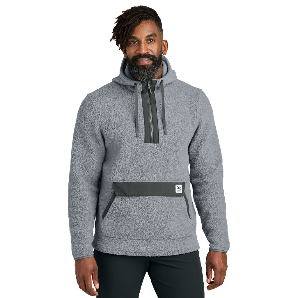 Outdoor Research Men's Grey Packwood Fleece Pullover Hoodie