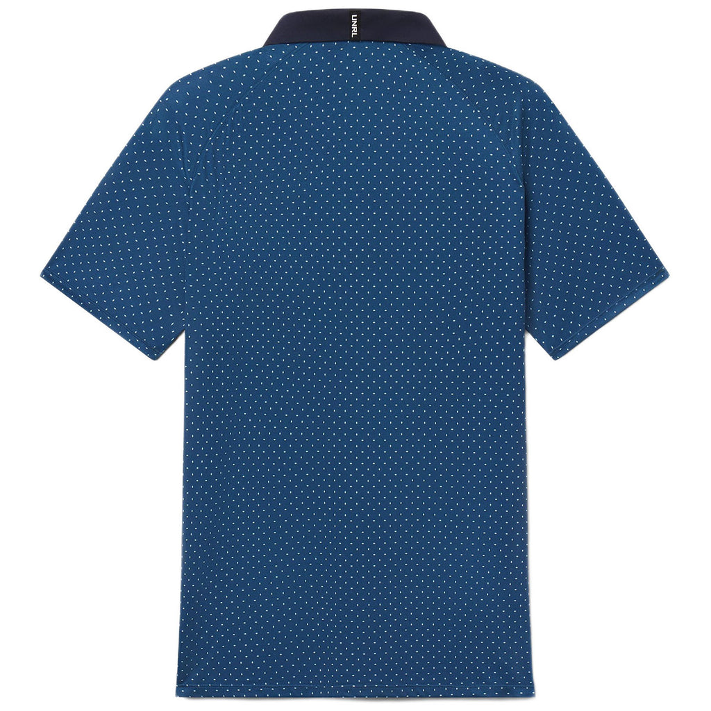 UNRL Men's Cavern Blue Pinpoint Polo