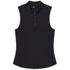 UNRL Women's Black Performa Sleeveless Polo