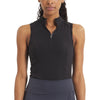 UNRL Women's Black Performa Sleeveless Polo