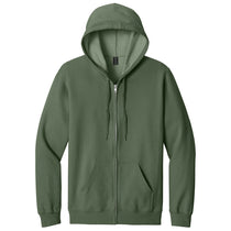 Gildan Men's Military Green Softstyle Midweight Fleece Full-Zip Hooded Sweatshirt