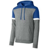 Sport-Tek Men's True Royal/Vintage Heather Drive Fleece Colorblock Hoodie