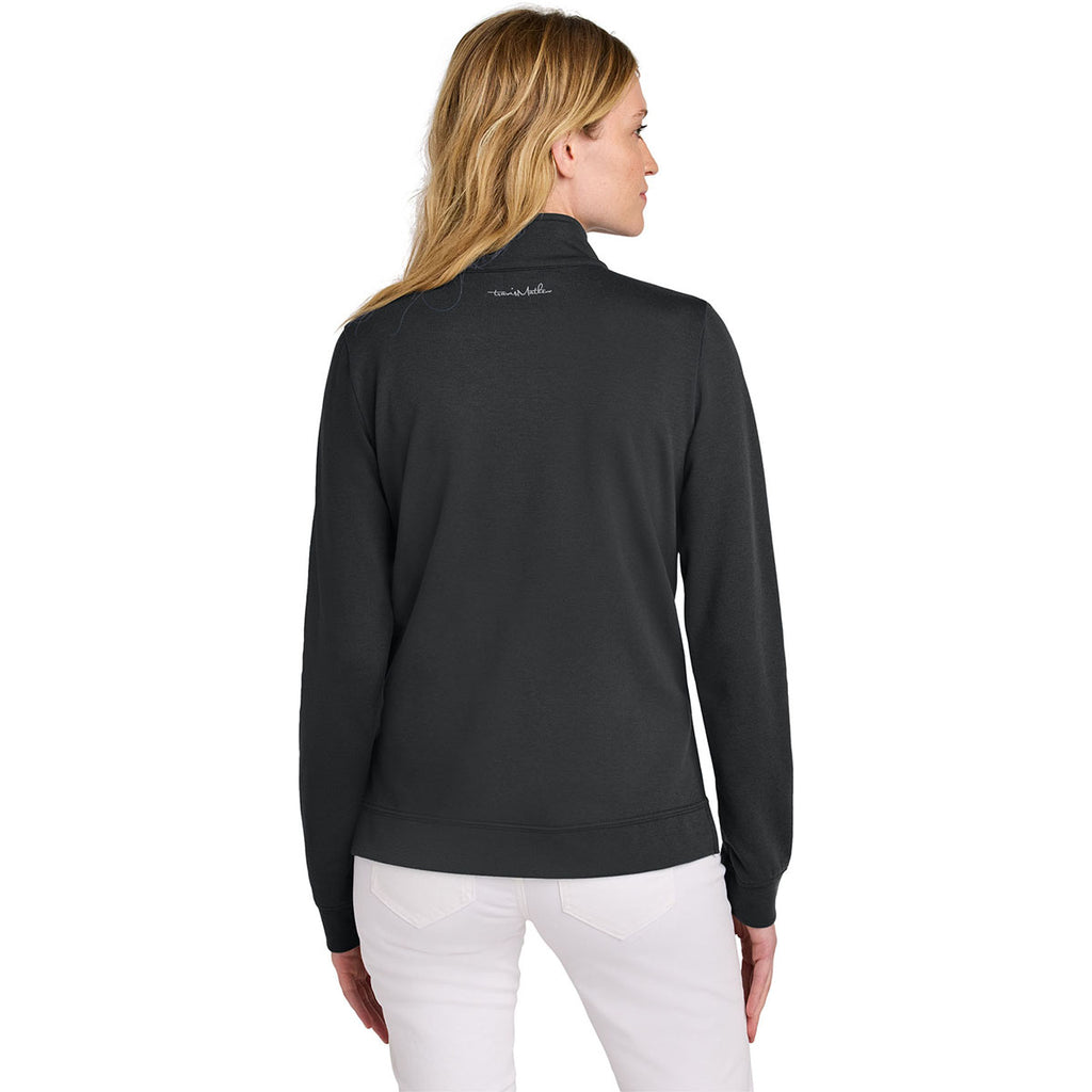 TravisMathew Women's Black Coveside 1/2-Zip