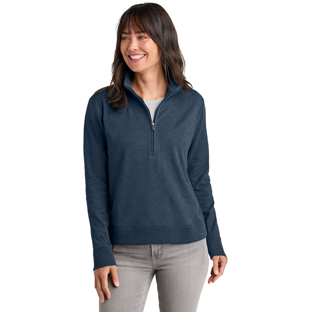 TravisMathew Women's Blue Heather Ocean Villa 1/4-Zip