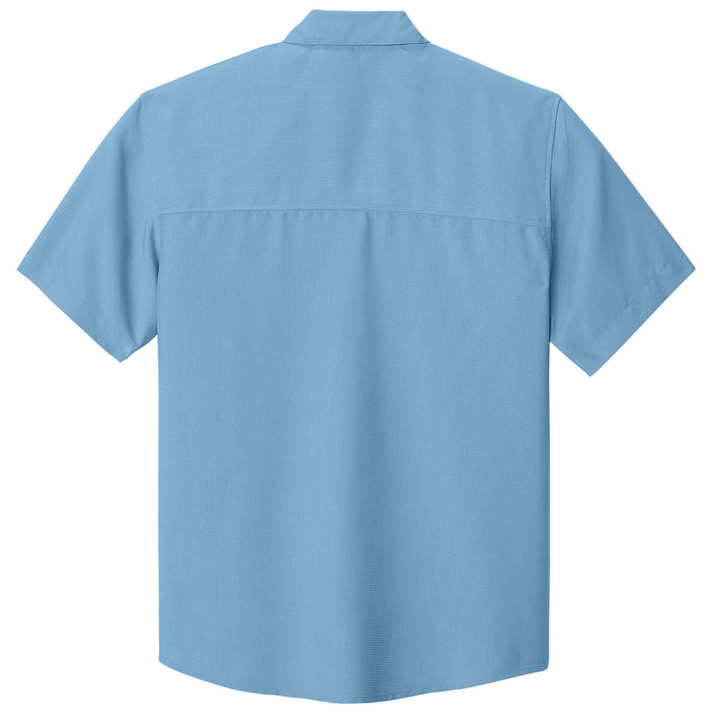 Port Authority Men's Carolina Blue Short Sleeve UV Dockside Shirt