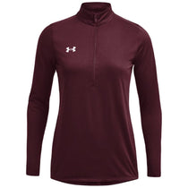 Under Armour Women's Maroon/White Team Tech 1/2 Zip