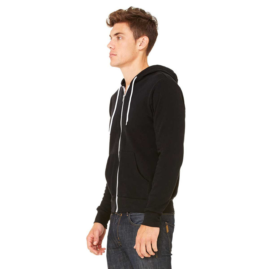 Bella + Canvas Unisex Black Sponge Fleece Full-Zip Hoodie