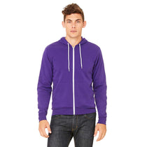 Bella + Canvas Unisex Team Purple Sponge Fleece Full-Zip Hoodie