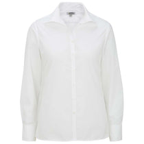 Edwards Women's White Lightweight Open Neck Poplin Blouse