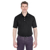UltraClub Men's Black Cool & Dry Stain-Release Performance Polo