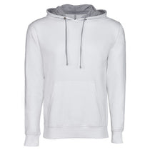 Next Level Unisex White/Heather Gray French Terry Pullover Hoodie