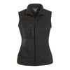 Landway Women's Heather Black Ashton Vest Sweater-Knit Fleece