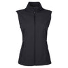 Core 365 Women's Black Cruise Two-Layer Fleece Bonded Soft Shell Vest