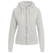 Landway Women's Heather Oatmeal Kingsley Quilted Fleece Hoodie