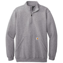 Carhartt Men's Heather Grey Midweight 1/4-Zip Mock Neck Sweatshirt