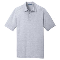 Port Authority Men's Light Grey Digi Heather Performance Polo