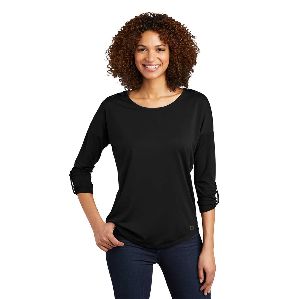 OGIO Women's Blacktop Gravitate Scoop 3/4-Sleeve