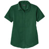 Port Authority Women's Dark Green Short Sleeve SuperPro React Twill Shirt