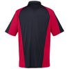 Harriton Men's Black/Red/Dark Charcoal Advantage Snag Protection Plus Colorblock Polo