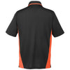 Harriton Men's Black/Team Orange Tall Flash Snag Protection Plus Colorblock Polo