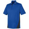 Harriton Men's True Royal/Black Tall Flash Snag Protection Plus Colorblock Polo