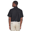 Harriton Men's Black Key West Short-Sleeve Performance Staff Shirt