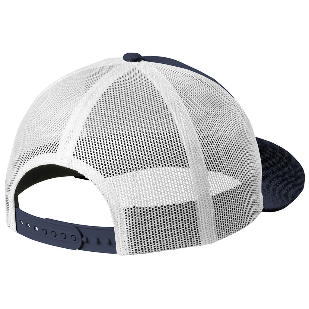 New Era Deep Navy/White Snapback Low Profile Trucker Cap