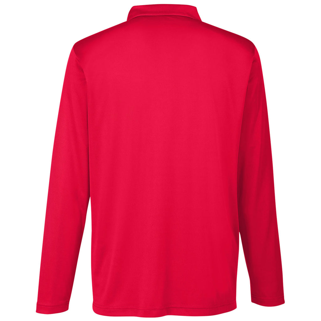 Team 365 Men's Sport Red Zone Performance Long Sleeve Polo